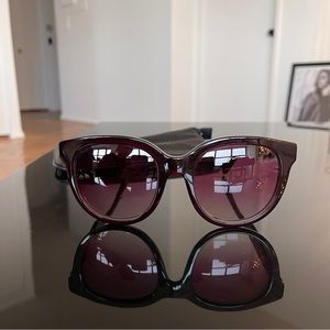 Anine Bing burgundy sunglasses